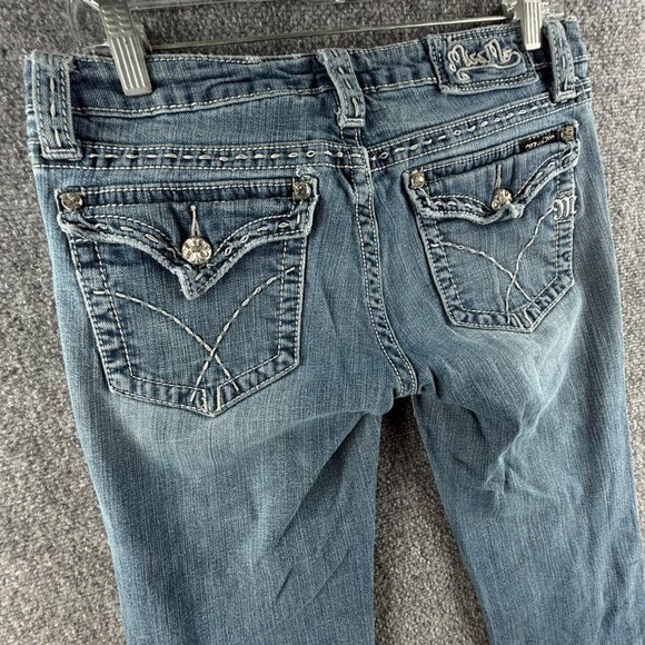 Miss Me Jeans Embellished Denim 30 Boot Cut Urban Embroidered Women ACTL 30X32 - Picture 14 of 16